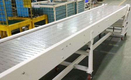 客戶推薦不銹鋼鏈板輸送機廠家，不銹鋼板鏈輸送線，鍍鋅鏈板輸送機