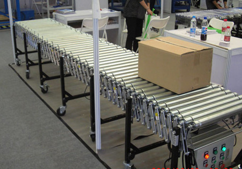 伸縮輥筒輸送機運行圖，m.whszsq.com